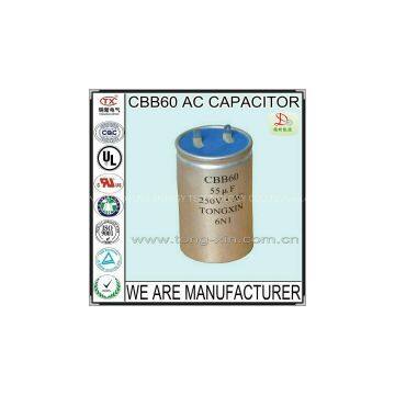 2014 Hot Sale Good Capacitance Stability CBB60 AC MOTOR CAPACITOR