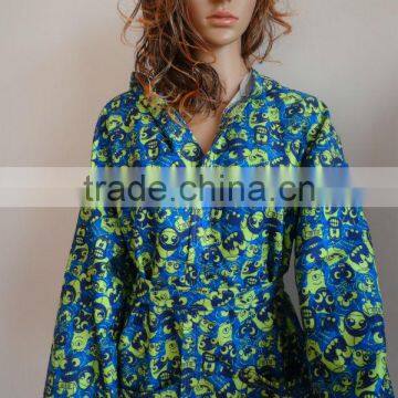 Microfiber Printing Bathrobe Easy Dry