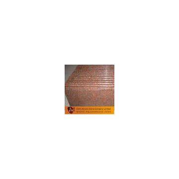 Maple red granite step