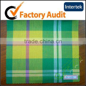 cotton yarn dyed checked fabric for sheeting