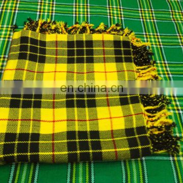 MacLeod of Lewis Tartan Bagpipe Drummer Shawl Fly Plaid for Kilt