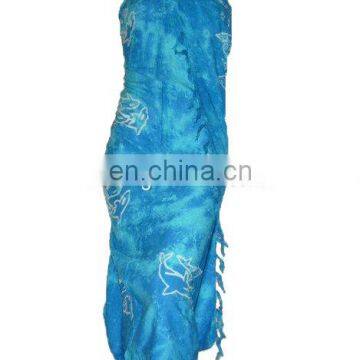New women sea blue sarong pareo