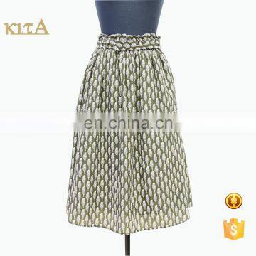 Women Fashion Popular Knee Length Animal Print A Line Round Skirt