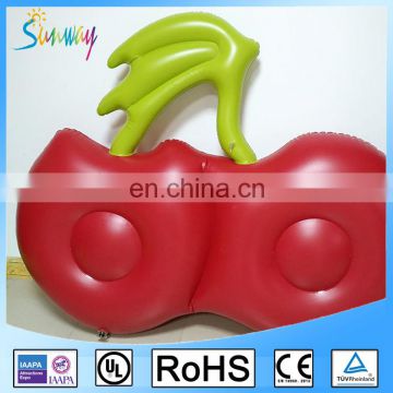 6P PVC Inflatable Pool Float Lounger, OEM Water Sport Cherry Air Mattress