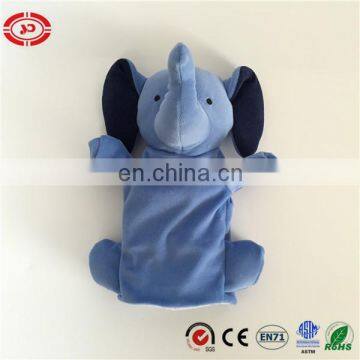 Blue elephant animal shape toy show baby hand puppet