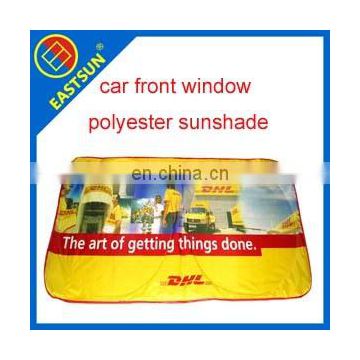 2017 printing silver polyester front window car sunshade