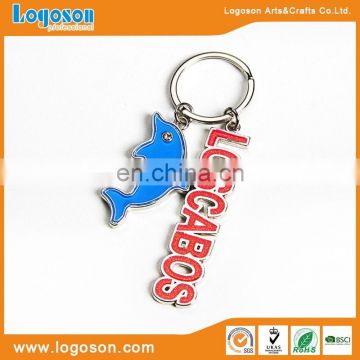 Cute Dolphin Mexico Los Cabos Custom Metal Enamel Keychain