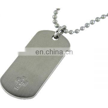 christan cross sterling silver dog tags