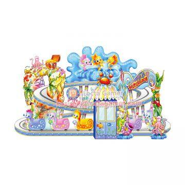 Zhongshan Amusement Theme Park Equipment Kids Game Climbing Cars 24 Seat Sea Motorcade Mini Shuttle Train Climb a Mounta photo-2