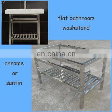 flat house bathroom washstand, modern vanity base, stainless steel frames