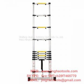 2.9m Aluminum Telescopic Ladder With Finger Gap And Stabilize Bar