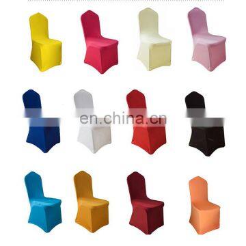 Hotel Polyester Fabric Stretch Elastic Universal White Spandex Wedding Chair Covers for Weddings Party Banquet photo-7