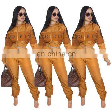 Women Fashion Wholesale Autumn Custom Outfits Fitness Jogging Tracksuit Two Piece Sets photo-3