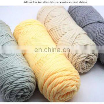 Oeko-Tex Standard Hot Sale 8ply Fancy Colored Milk Cotton Yarn for Knitting and Crocheting photo-6