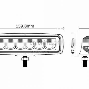 Waterproof Off Raod Auto UTV ATV Truck Car Led Bar Light 6 Inch Led Work Light Bar 4x4 Led Lights photo-6