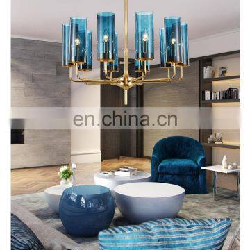 New Design Gold Brass Chandeliers Lighting Glass Pendant Light for Room