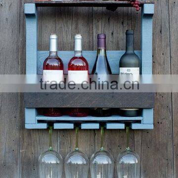 Custom small wooden wall mounted wine rack,vintage wood wine racks