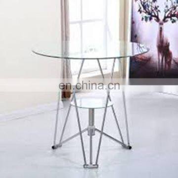 new design 80cm round glass dining table