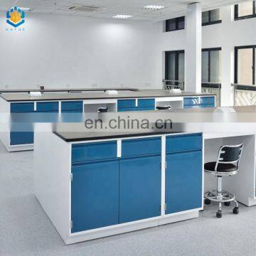 SGS Approved Laboratory Furniture Steel Work Bench With Cabinets photo-7