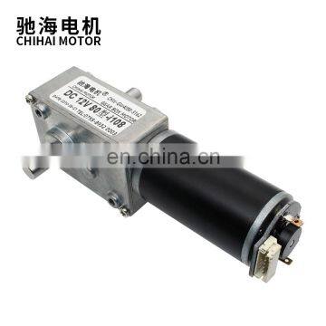 ChiHai Motor CHW-4058-3162ABHL DC 24v Worm Geared Motor High Torque D Shaft 12v Motor Rotating Table Door Self-lock