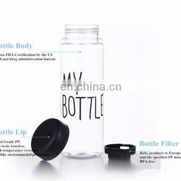 My Bottle Custom Plastic Water Bottle 500ml BPA Free Water Bottle photo-7