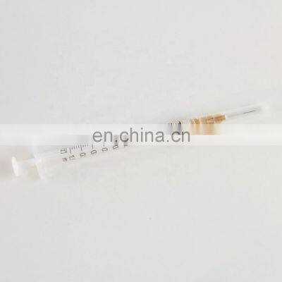 Medical grade of Plastic 1ml Syringe with needle Factory supply with Luer Lock  hypodermic syringe