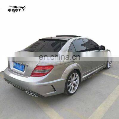 High Quality BS Style Wide Body Kit for Mercedes Benz C Class W204 2008-2013 Front Bumper Rear Bumper Side Skirts Hood Spoiler