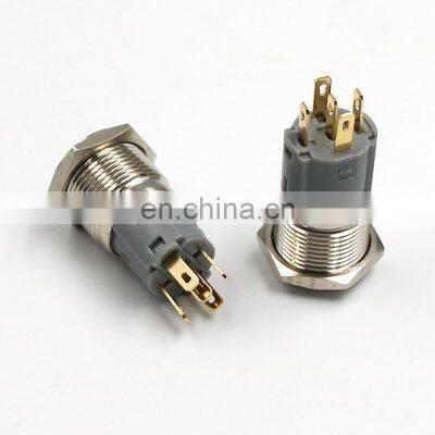16mm Customized Waterproof Car Styling LED Metal Car Switch Metal Pushb Button Switch Custom-made