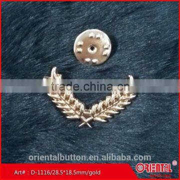 Gold Double Straw Crossed Alloy Brooch photo-2