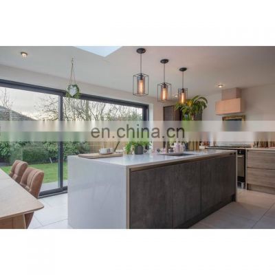 Modern design MDF melamine solid wood design kitchen cabinet