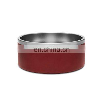 Wholesale high quality cute Double wall dog bowl 304 Stainless Steel Pet Food water Basin with custom logo