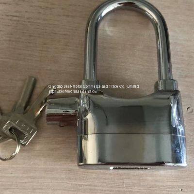 Waterproof Anti-theft Siren Long Shackle Silver Color Alarm Motorcycle Bike Bicycle Lock Padlock 110dba photo-3