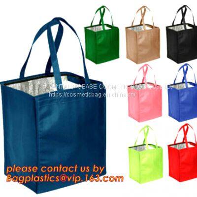 Factory Thermal Bag For Food, Cold Thermal Insulated Lunch Cooler Bag,Grocery Food Delivery Extra Large Insulated Non Woven Bag photo-2