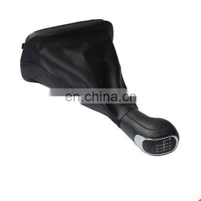 5/6 Speed Chrome & Leather Manual Gear Shift Knob Shifter Lever Handle Stick For Skoda Fabia 1 MKI 2000 -2008 photo-2