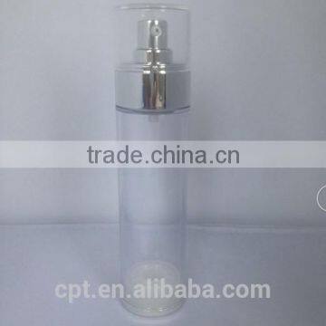 100ml AS clear plastic airless pump bottle