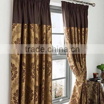 luxury jacquard patchwork window curtain