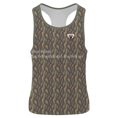 Blue Customized Sublimation Singlet of 2022