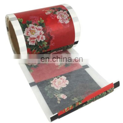 Laminating Material Custom Printed Logo Snack Sugar Packaging Film Roll For Moon Cake Packaging