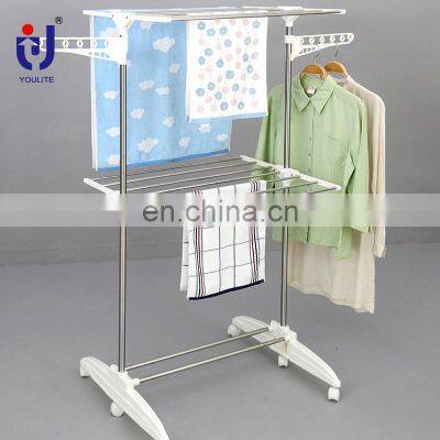 Outdoor portable clothes storage dryer mobile wardrobe rack