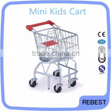 Zinc plate folding children shopping cart