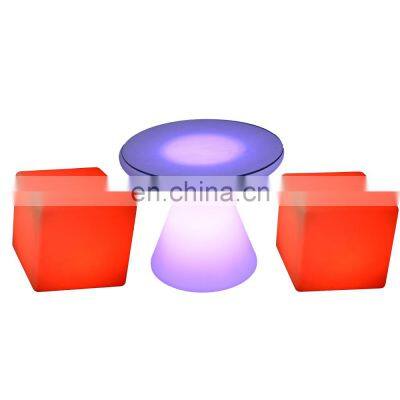 RGBW light up cube party table led chair cube sets led lounge pub bar furniture