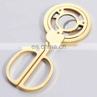 Top Rated Supplies Metal Tabletop Wholesale Classic Gold Desk Steel Scissors Logo Cigar Cutter Custom photo-4