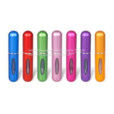 Colorful Empty 5ml 8ml Aluminum Travel Refillable Perfume Atomizer Bottles Spray photo-5