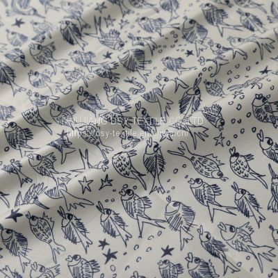 High quality 380t polyester material flower print  fabric for lining