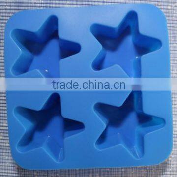 Top Quality Silicone Flexible 4 Cavity Soap Mould Trays