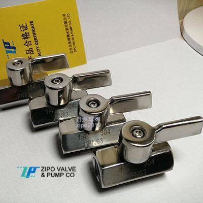 Special stainless steel threaded end mini ball valve for water purifier