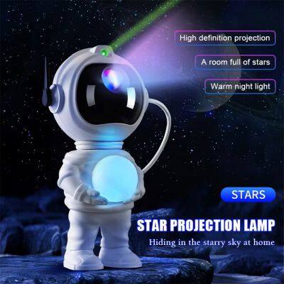 Galaxy Star Projector Astronaut Nebula Meteor Projector Light Smart Remote Control Led Warm Moon Night Lamp For Kids Room Decor