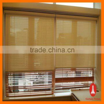 Curtain times 50mm Tilt Mechanism Wood Venetian Blinds in motorized