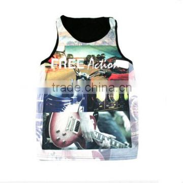 Cheap price sublimation all over printing tank top