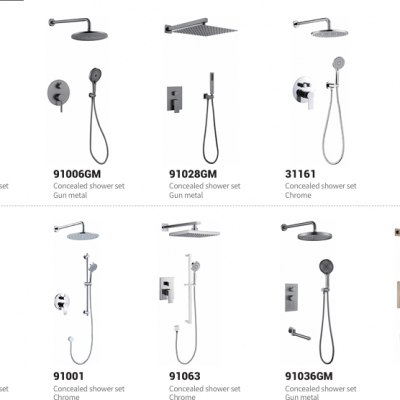 Keep the overall cleanliness and hygiene, not easy to be bumped, and enhance the overall aesthetics Concealed shower set series